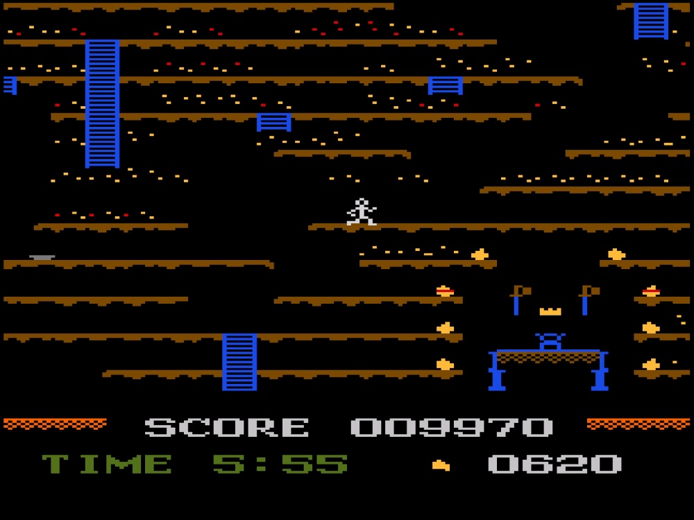Gameplay of Mountain King for Atari 5200